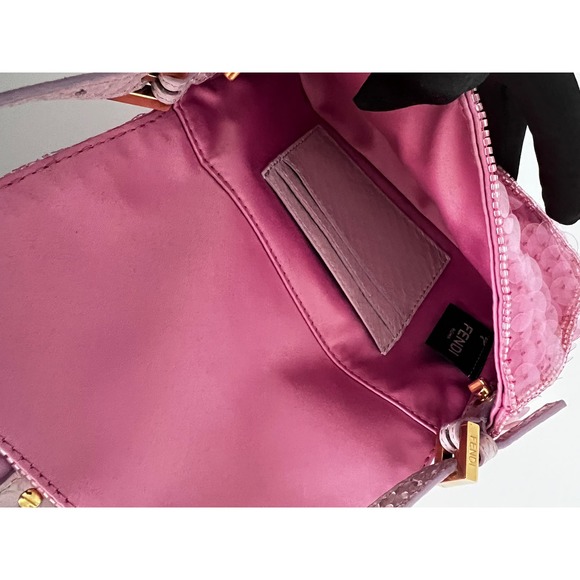 Sold！Fendi  pink mini baguette - Picture 5 of 6